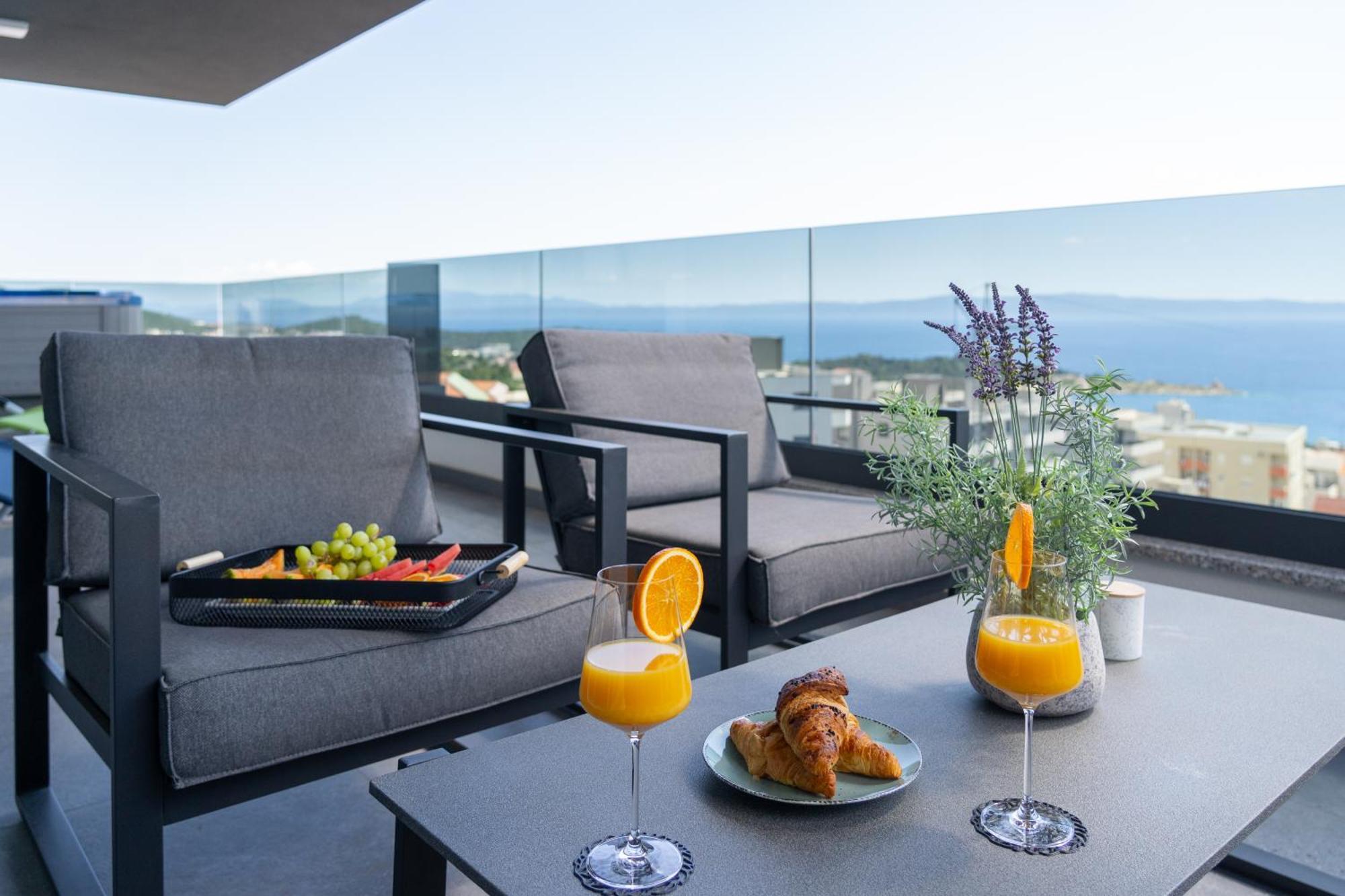 マカルスカLux Penthouse Panoramic View With Jacuzziアパートメント エクステリア 写真