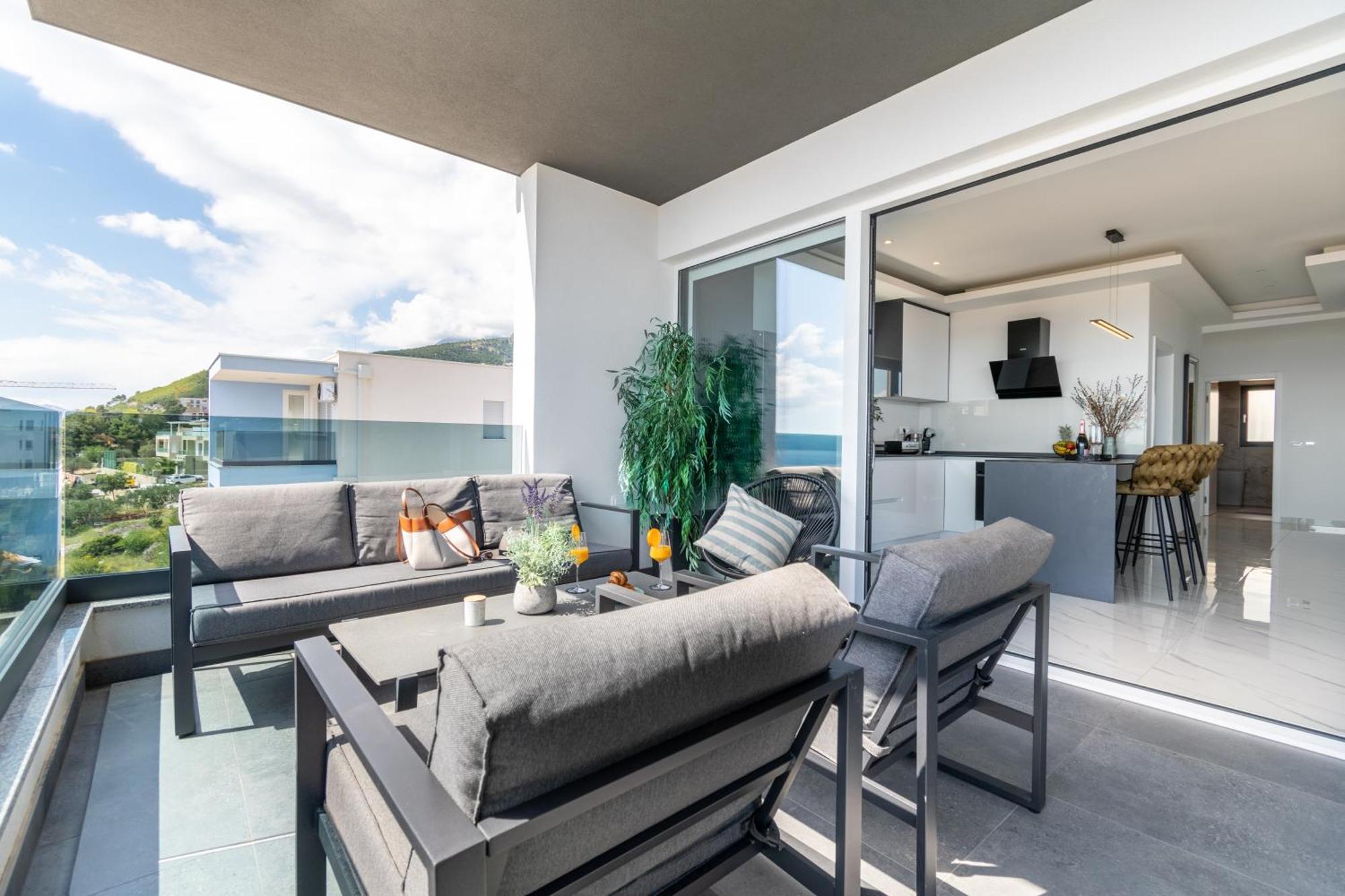 マカルスカLux Penthouse Panoramic View With Jacuzziアパートメント エクステリア 写真